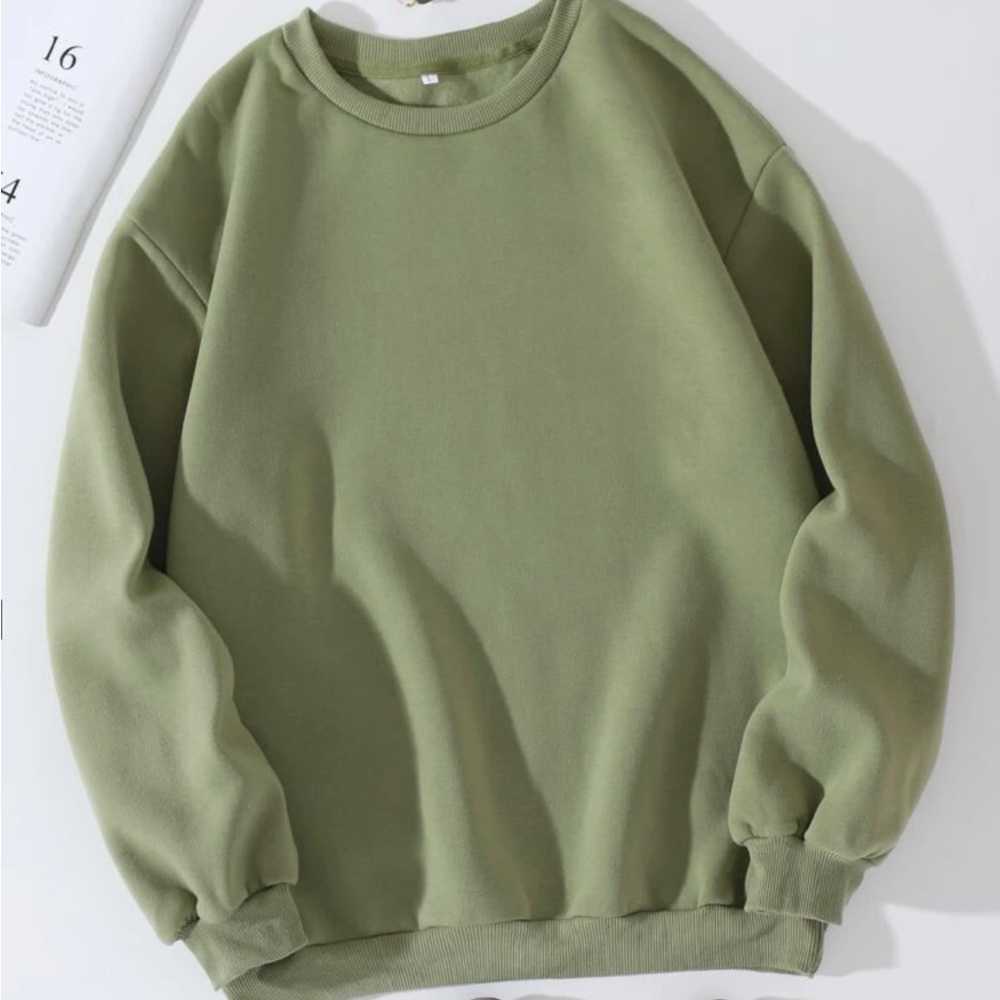 green crew neck